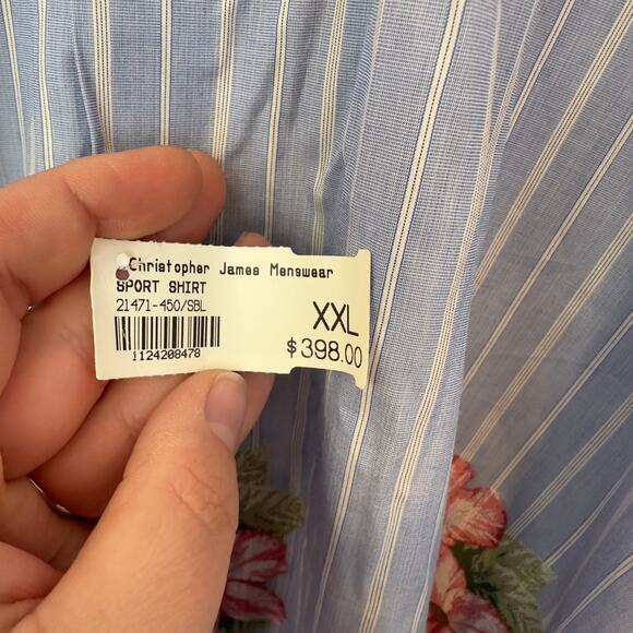 NWT Calder Carmel Limited Ed 1/70 Button Down Long Sleeve Floral Shirt Size XXL - Picture 12 of 12